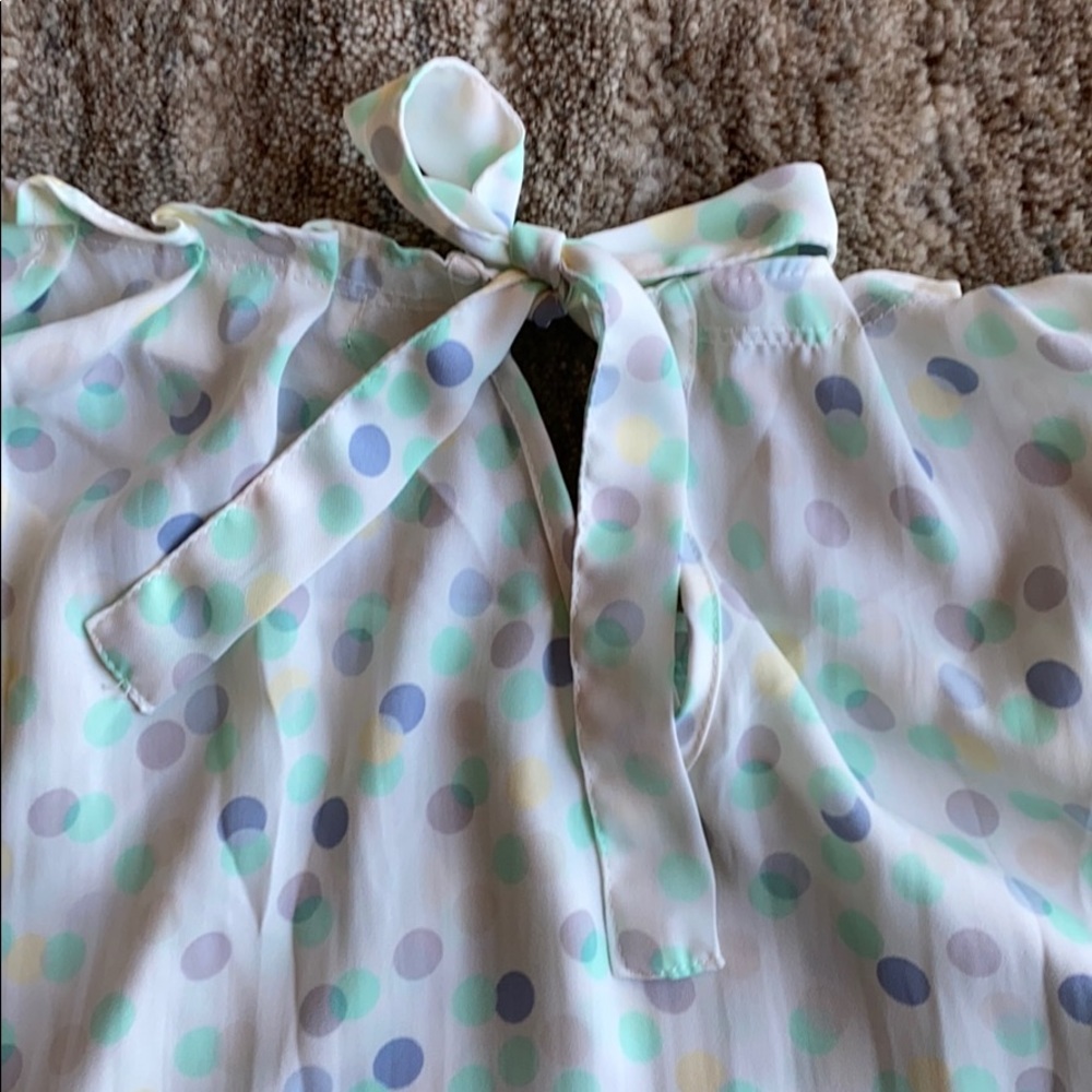Lauren Conrad Polka Dot Blouse *Size L* - Picture 3 of 4